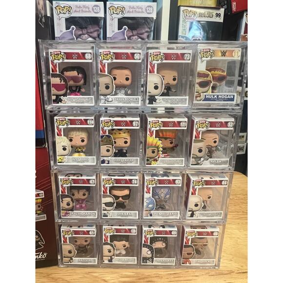 COMPLETE BITTY MULTIPACK SET WWE Wrestling Funko Pops W/ ALL 4 MYSTERY CHASES - Picture 2 of 3